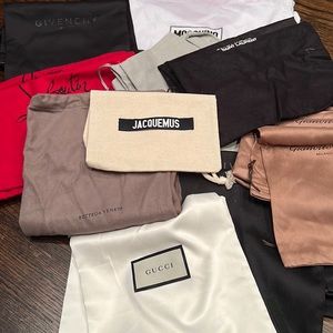 louboutin, gucci, bottega dust bags and more